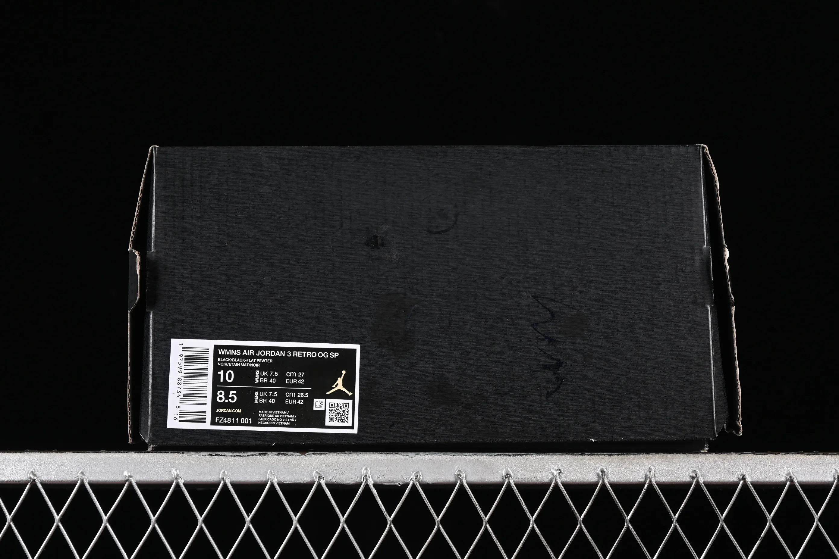 All categories Air Jordan Jordan series basketball shoes Air Jordan 3 foreign trade version A Ma Maniere x Air Jordan 3 Retro "Black" AJ3 Joe 3 joint model FZ4811-001